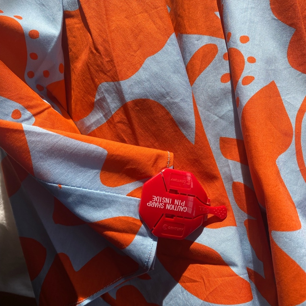 La Ligne Amy Dress, Periwinkle/Tangerine - Sz M NEW, never worn, nwot✨ - Picture 6 of 9